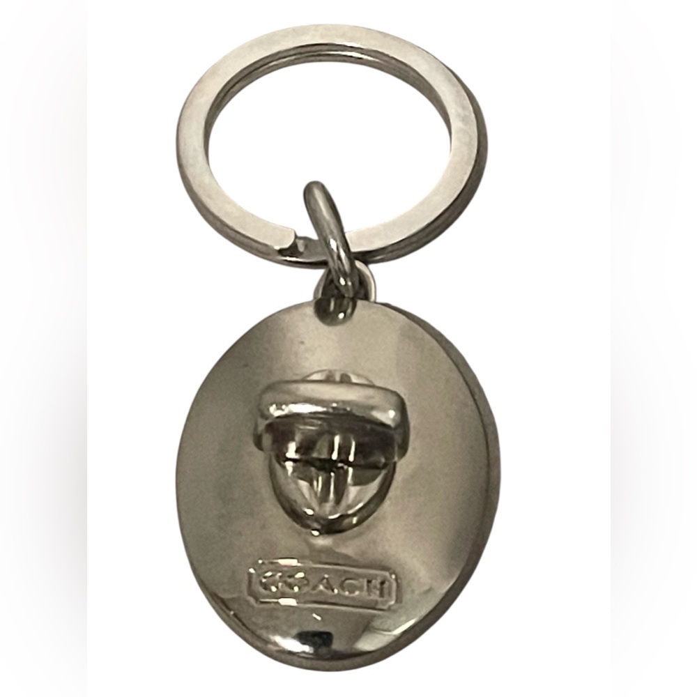 COACH Key Ring Key Fob Silver Vintage